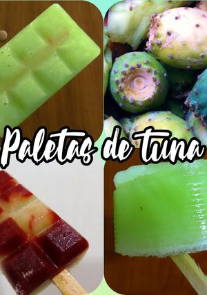 Una foto de Paletas heladas de tuna y tuna con chamoy