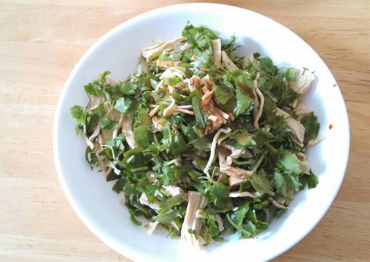 Cilantro shredded tofu salad 香菜干丝#凉菜##vegan#