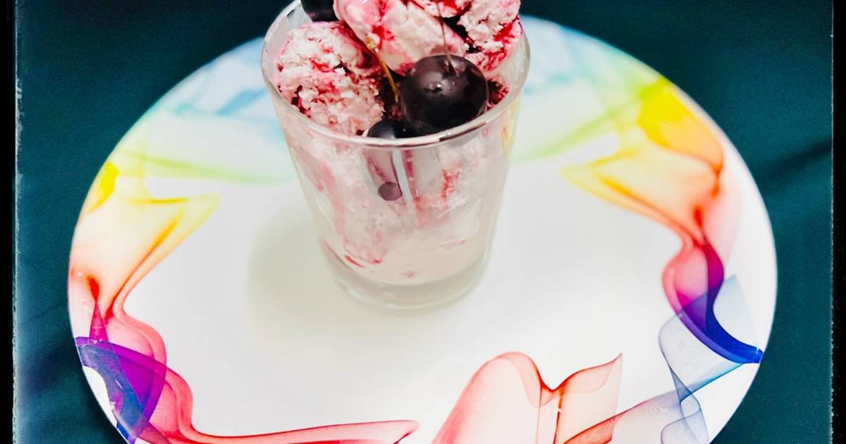 Cherry ice cream Recipe by Travel with Hena Cookpad