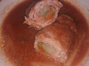 Una foto de chayote rellenos
