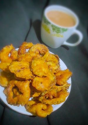 A picture of Bitter guard fritters.