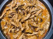 Una foto de arroz con shiitake