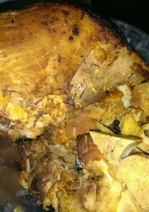Una foto de Pierna de cerdo al horno
