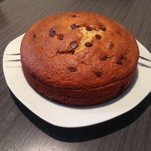 Bizcocho de yogurt con pepitas de chocolate