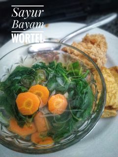 Foto resep Sayur Bayam + Wortel
