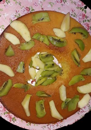 عکسی از دستور کیک اسفنجی کشمشی بدون فر😊