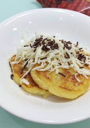 Foto resep Tape singkong panggang teflon keju coklat