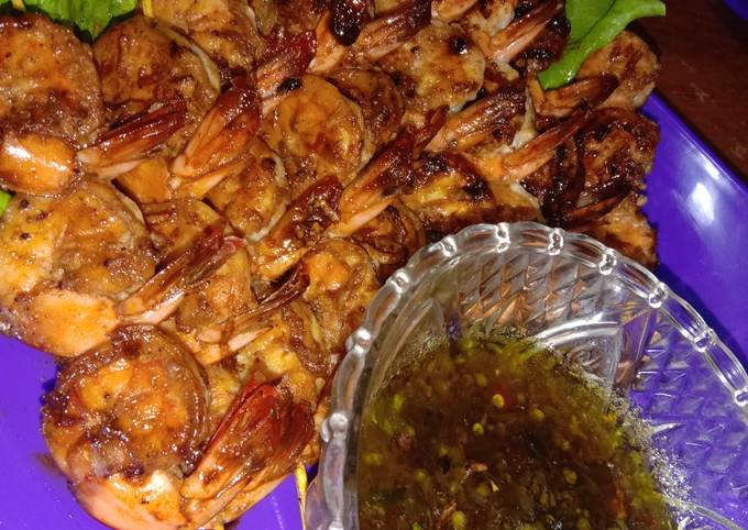 Udang bakar teflon