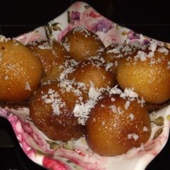 Suji gulab jamun A picture of Suji gulab jamun.
