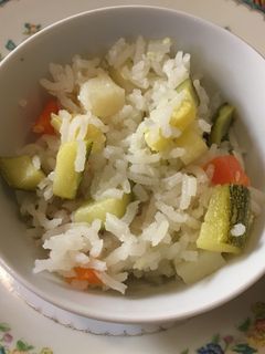 Una foto de Arroz a la jardinera