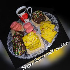 A picture of Triple flavor soft cookies.