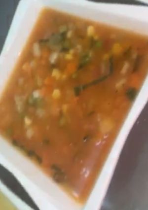 صورة لوصفة شوربه خضار 👩🏻‍🍳❤️
