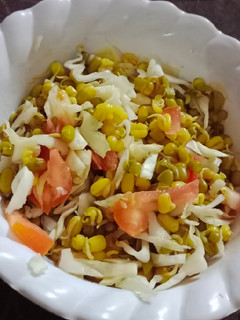 A picture of Simple Green sprouts salad (green moong).