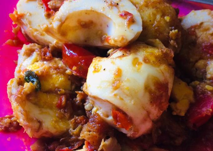 Ternyata begini lho! Resep membuat Telur Balado Pedas Manis  enak