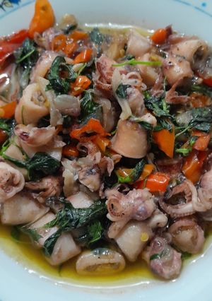 Foto resep Cumi Asin Kemangi Pedas Gurih Nyemek