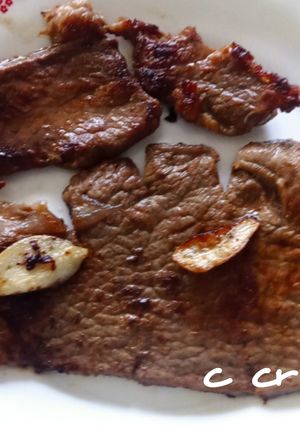 Una foto de Filete sabor ajo