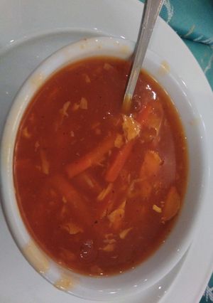 A picture of Hot & sour soup.