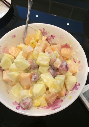Hình của món Trái cây trộn yogurt.
