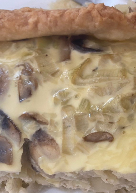 Una foto de Quiche de champiñones