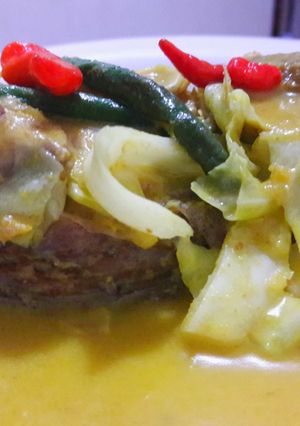 Foto resep Red snapper curry (gulai/ kari ikan kakap merah)