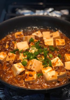Hình của món Vegan mapo tofu.