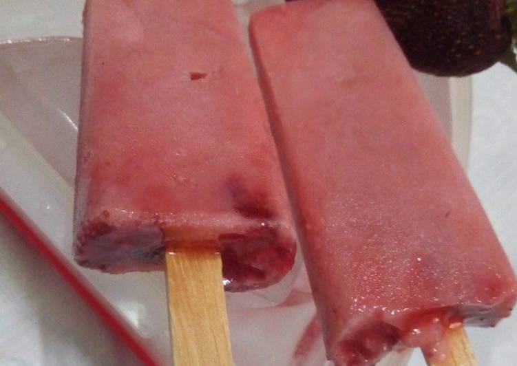 Strawberry Popsicles