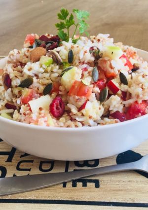 Une photo de Salade de riz aux fruits frais