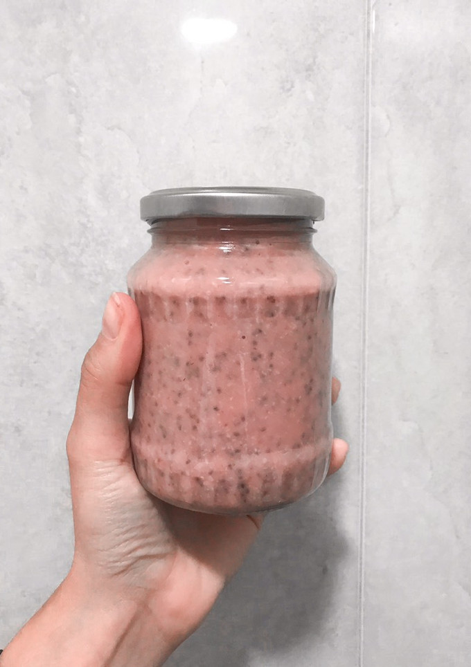 Una foto de Pudding de fresas