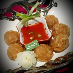 A picture of Chinese potato dumplings.