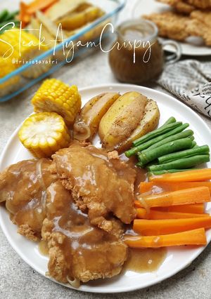 Foto resep Steak Ayam Crispy Saos Lada Hitam