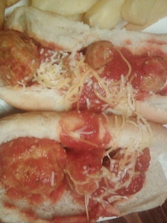 A picture of Meat ball subs.
