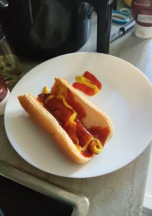 Una foto de Hot dog estilo España