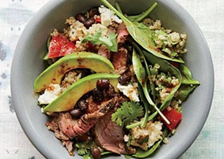 Black Bean Quinoa Salad with Chipotle Steak