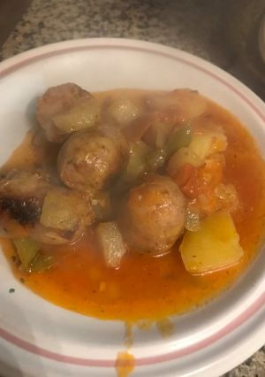 Una foto de Chorizo a la pomarola
