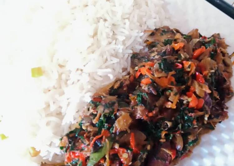 7 Way to Create Healthy of White Rice and beef vegetable sauce