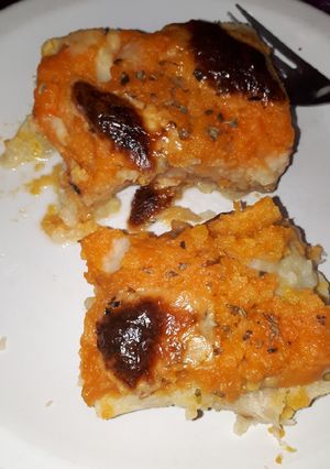 Una foto de Budín bicolor