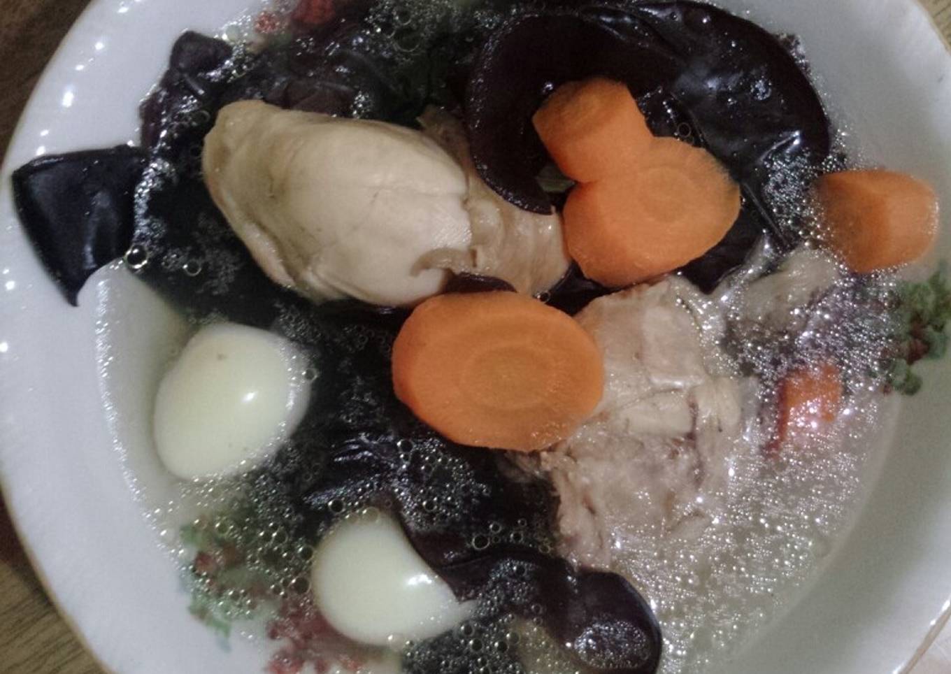 Sop ayam jamur kuping ala mama ss