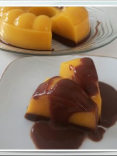 Foto resep Puding Labu Kuning Vla Coklat