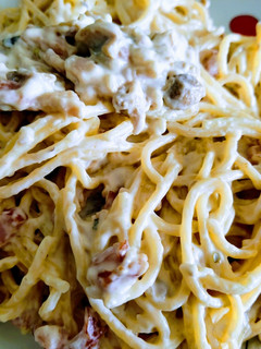 Una foto de Spaghetti carbonara