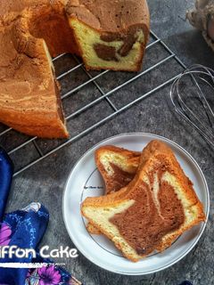 Foto resep Chocolate Vanilla Chiffon Cake