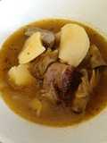 Guiso de garbanzos y jarrete de tudanca