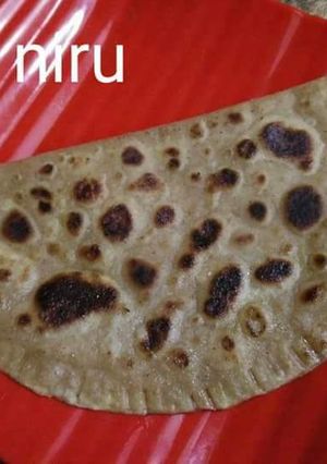 A picture of Chini paratha / Sugar paratha.