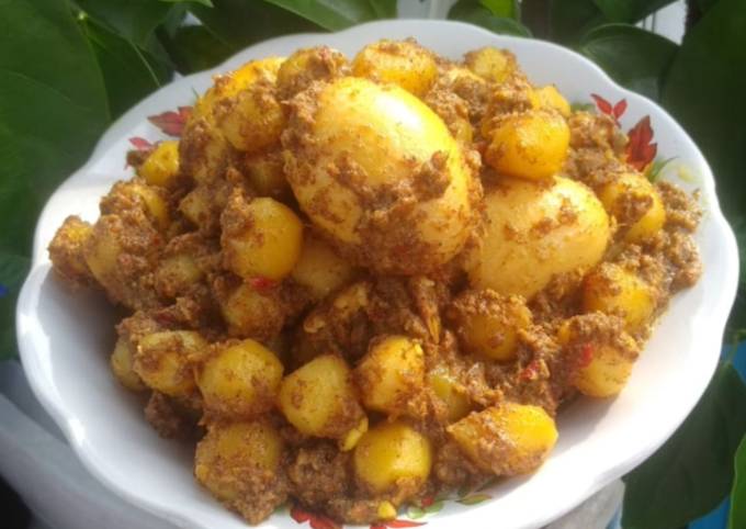 Rendang Telur Kentang Mini