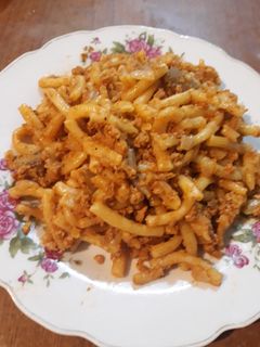 عکسی از دستور ماکارونی بادمجان صادق پز