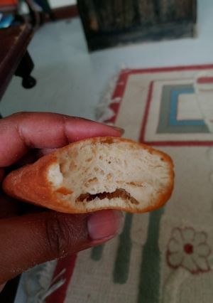A picture of Soft thick mandazi.
