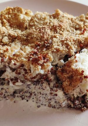 Une photo de Gratin quinoa/chou-fleur (vegan)