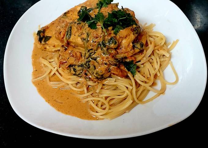 Step-by-Step Guide to Prepare Quick My Creamy Tomato &amp; Basil Chicken. 😘 #Mainmeal