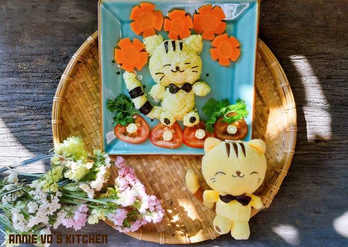 Cách Làm Món Cơm bento: Mèo con nhỏ xinh của Annie Vo - Cookpad