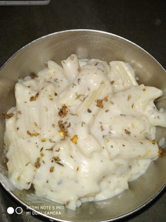 A picture of White sauce pasta.