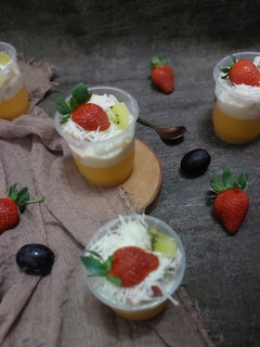 Foto resep Salad buah puding mangga